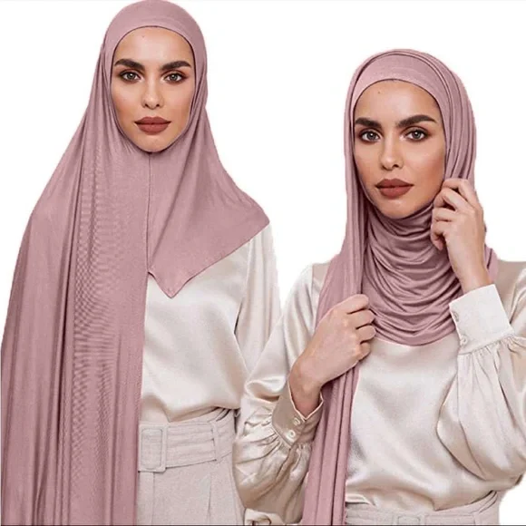 Hijabs | Instant Jersey Hijab Ready To Wear Hijab Old Rose  display picture 2